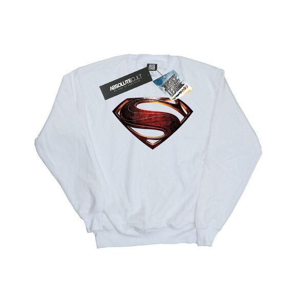 DC Comics Boys Justice League Movie Superman Emblem Sweatshirt / White